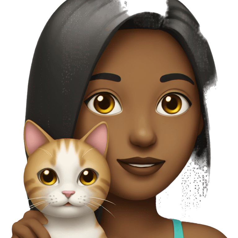 Girl whith cat emoji