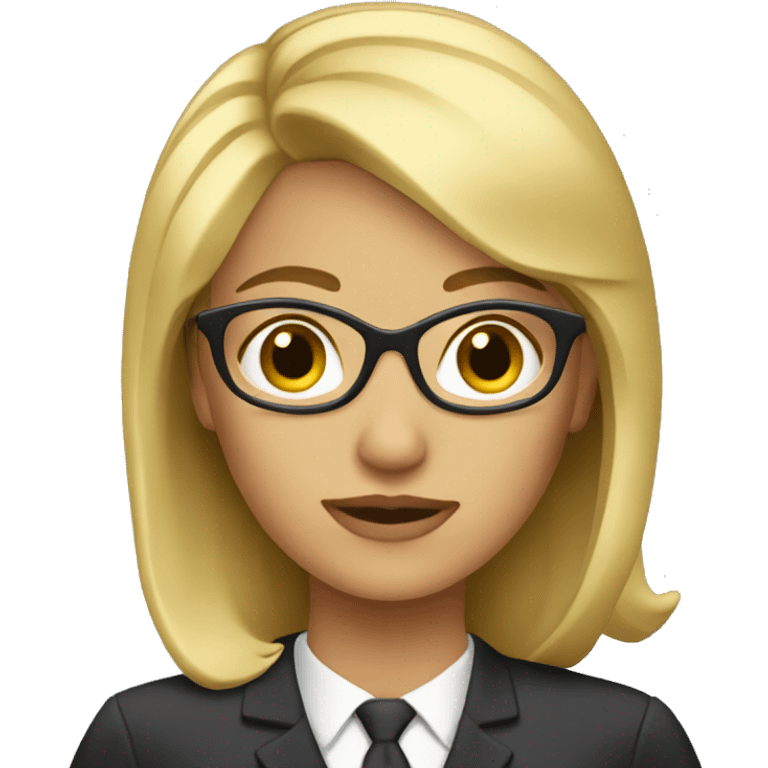 Blonde banker woman emoji