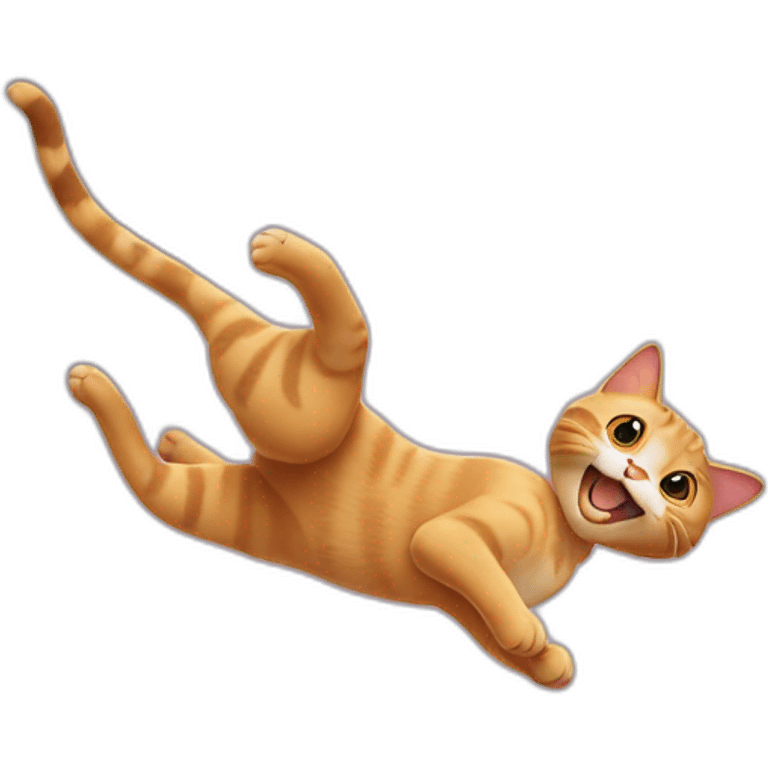 Cat doing a backflip emoji