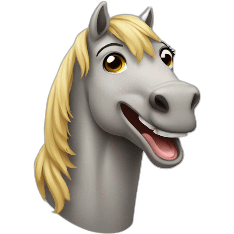 Cute Laughing crying medieval horse emoji