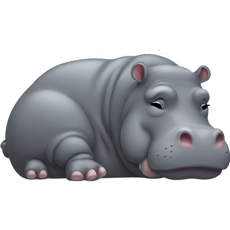 Hippo sleeping emoji