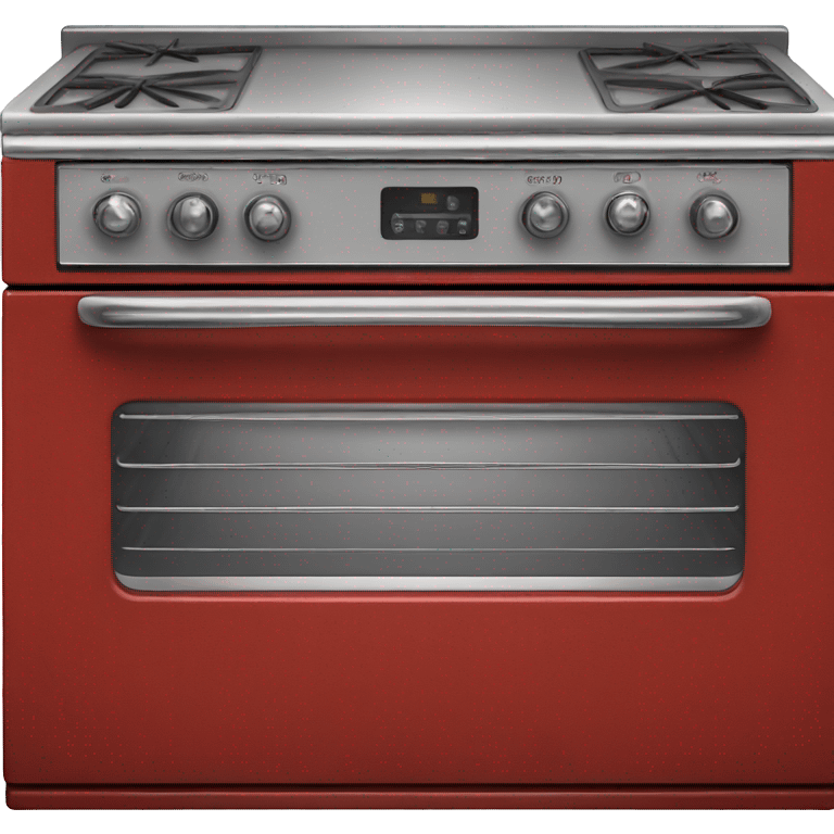 Realistic cherry red vintage oven emoji