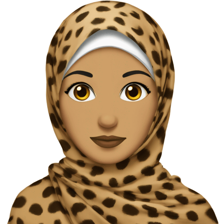 Cheetah patterned hijabi emoji