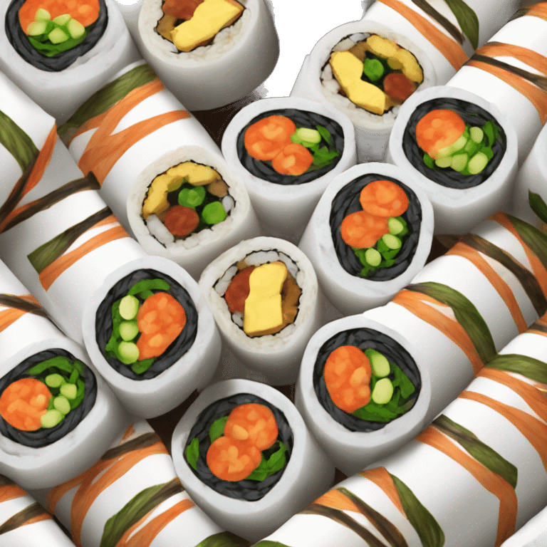 a roll of Korean-style gimbap emoji