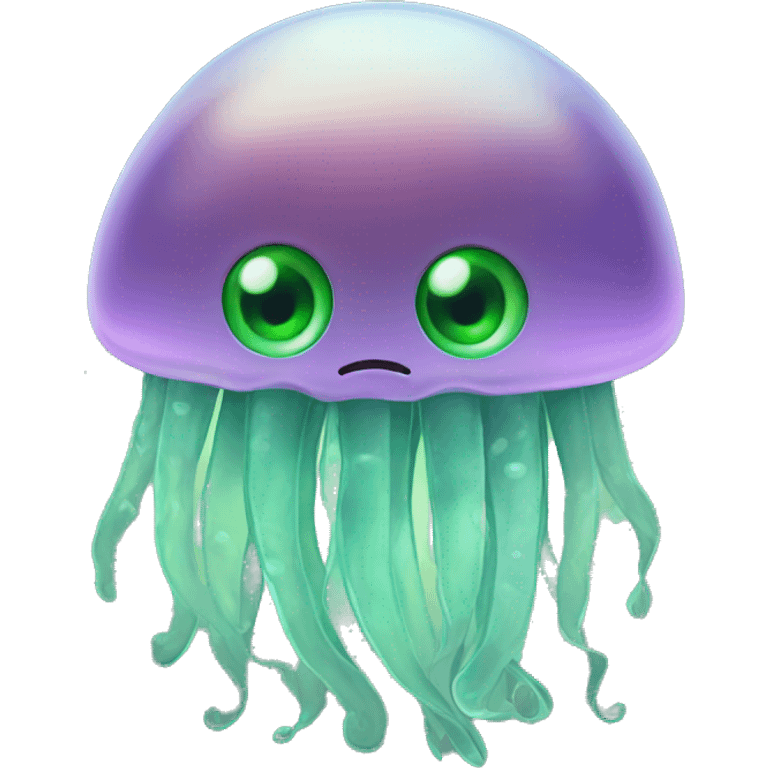 jellyfish with green eyes emoji