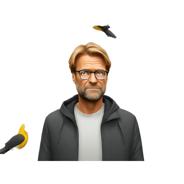 Klopp dizzy with birds around head emoji