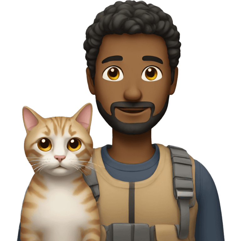 A man with cat emoji