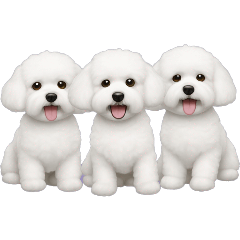 three bichons emoji