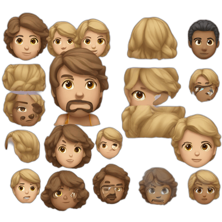 2 perssones en train de Ken emoji