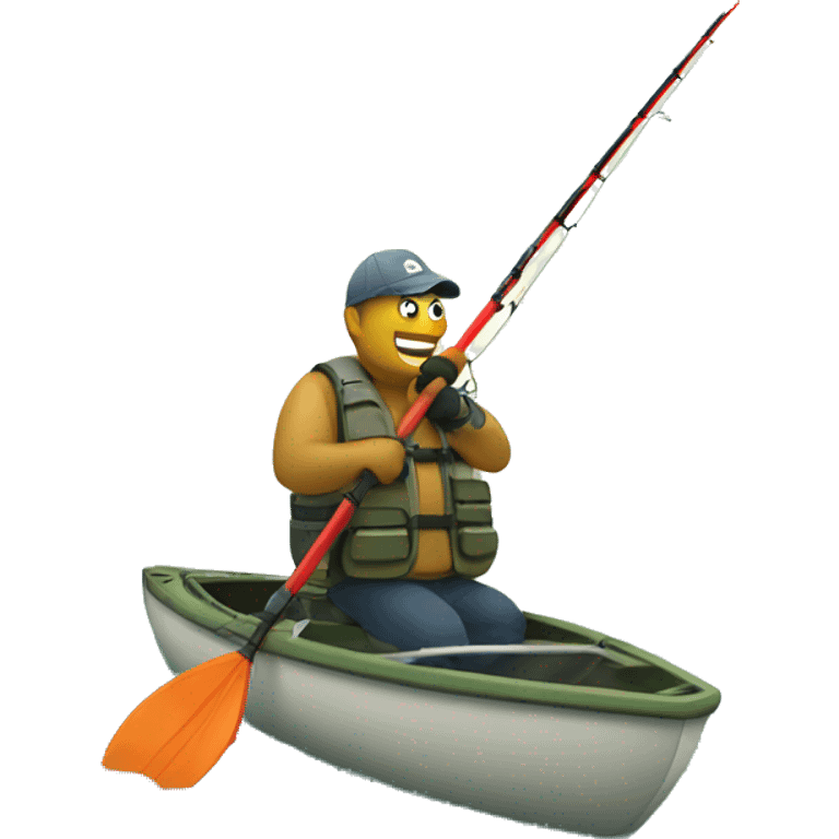 Fishing from a kayak emoji