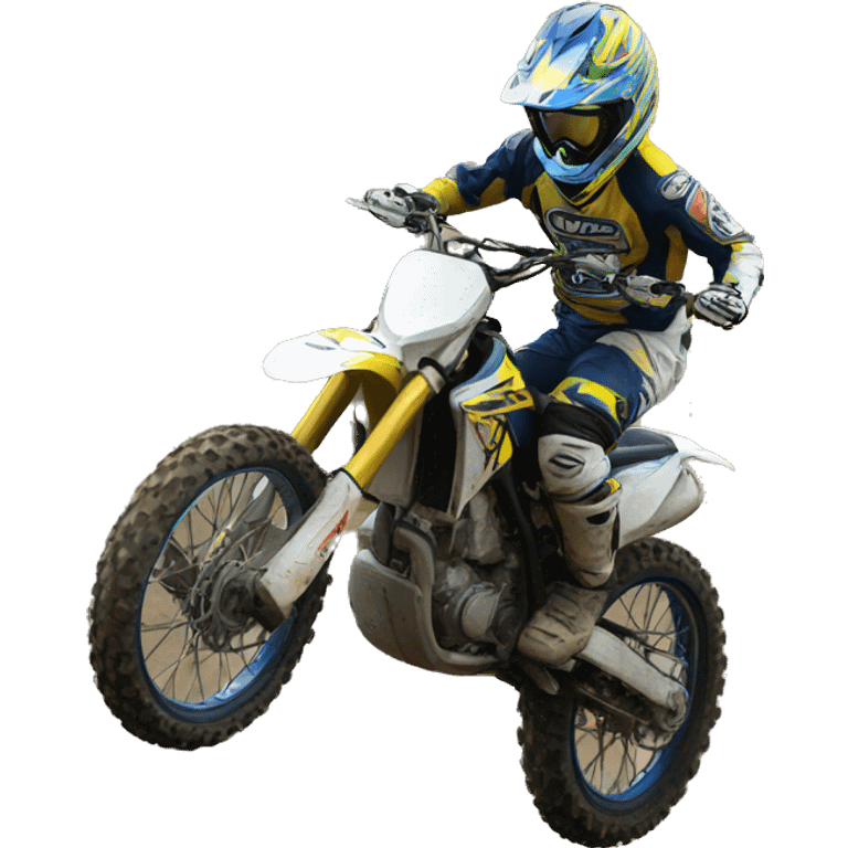 Motocross en wheeling emoji