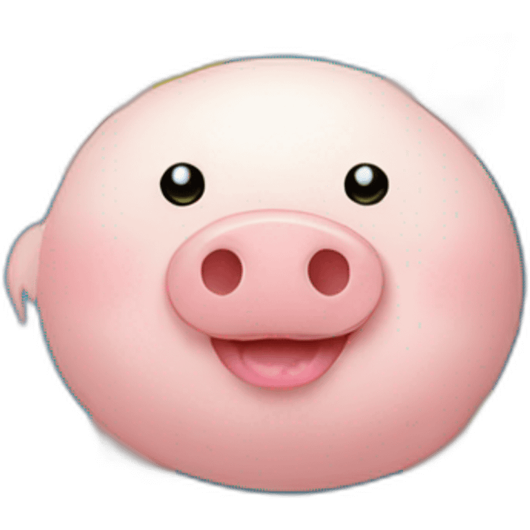 pig with ukraine flag and lard emoji