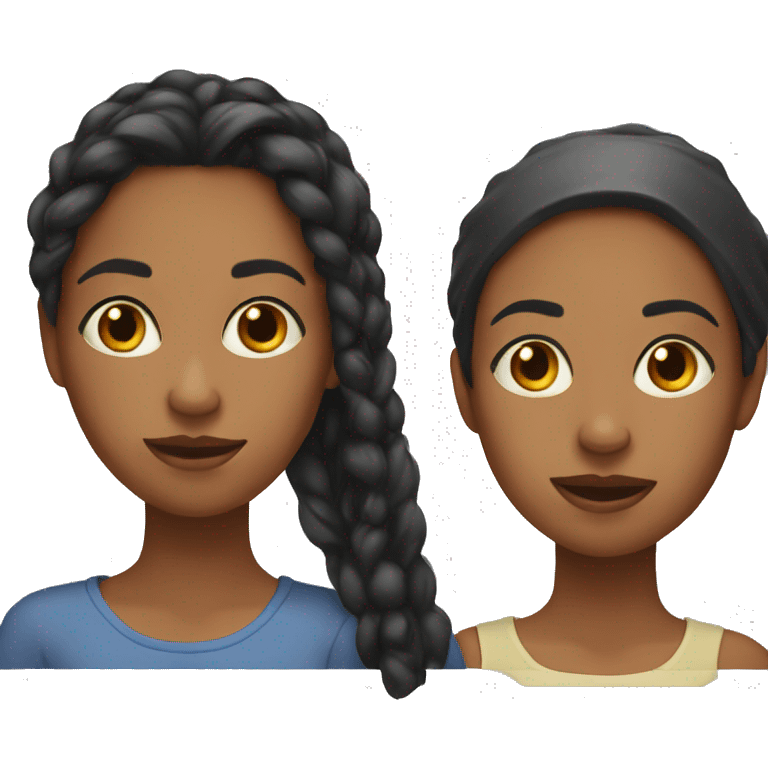 Sister and sister  emoji