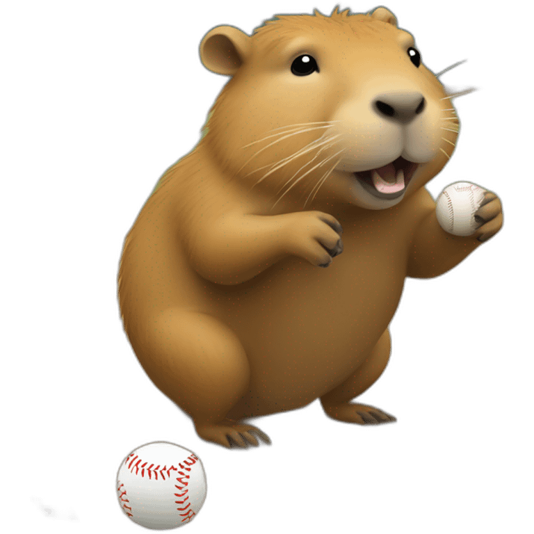 capybara playing baseball emoji