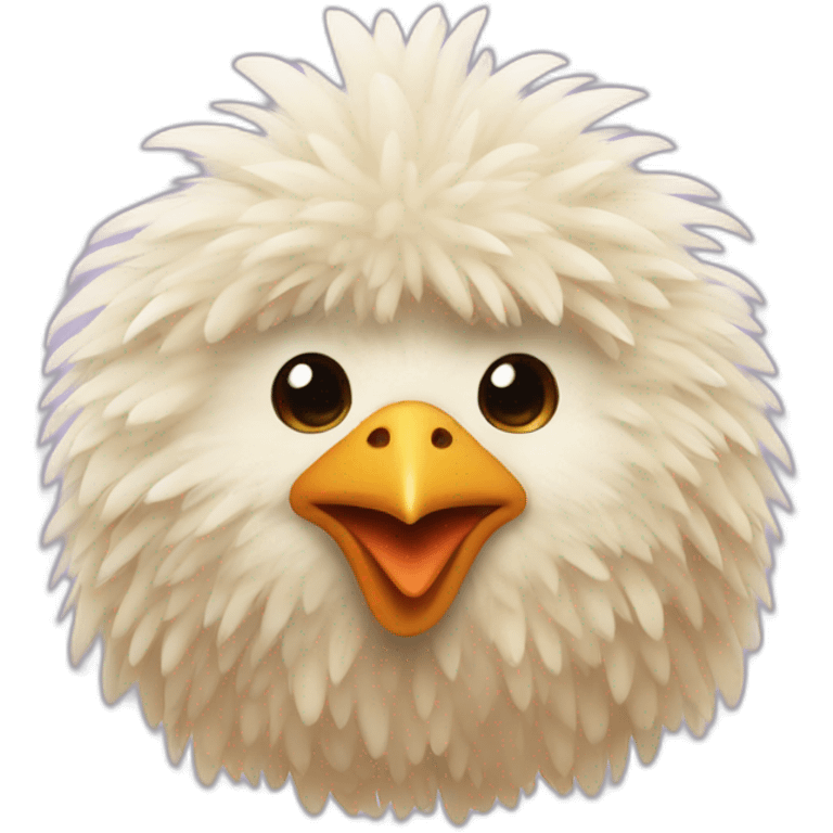 fluffy chicken emoji