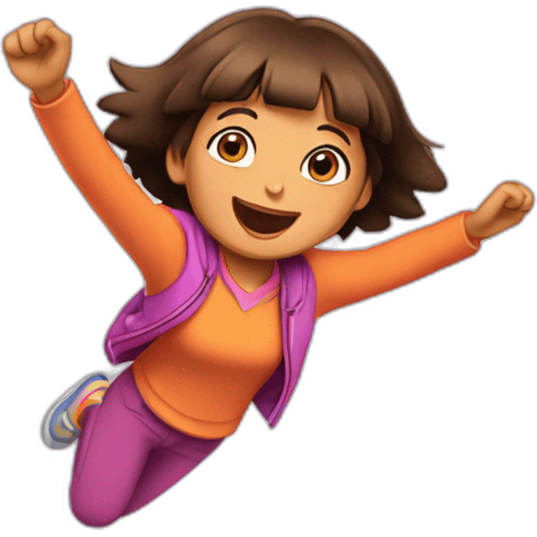 Dora jumping  emoji