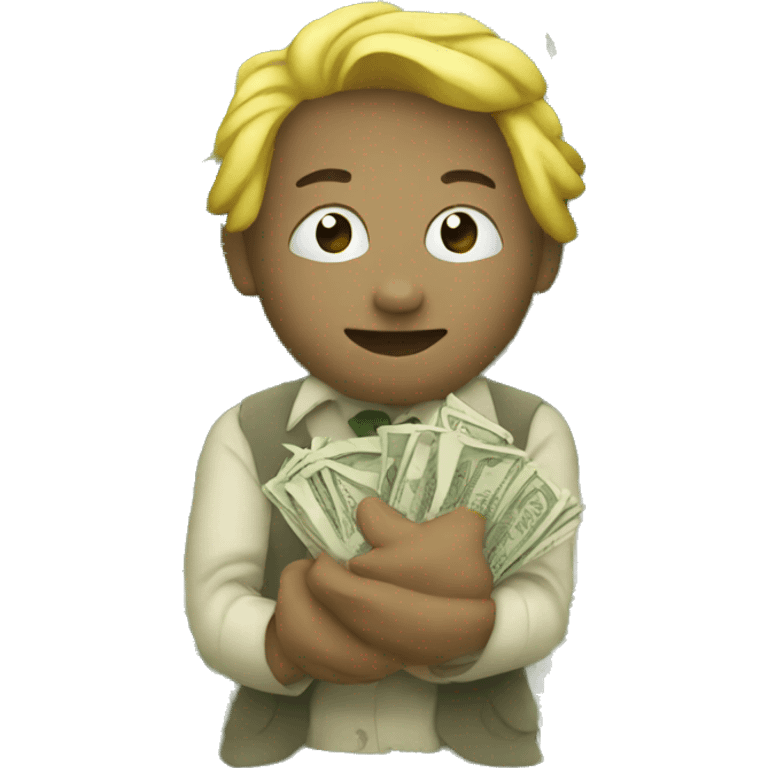 emoji holding money emoji