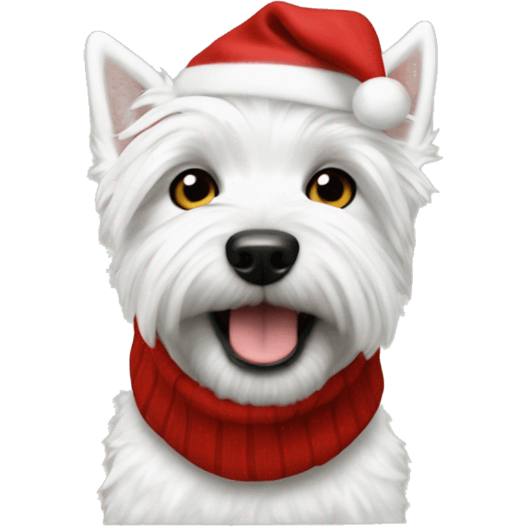 Chritmas jumpe with westie emoji