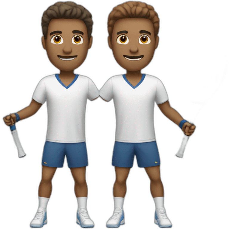 Tennis double match males emoji