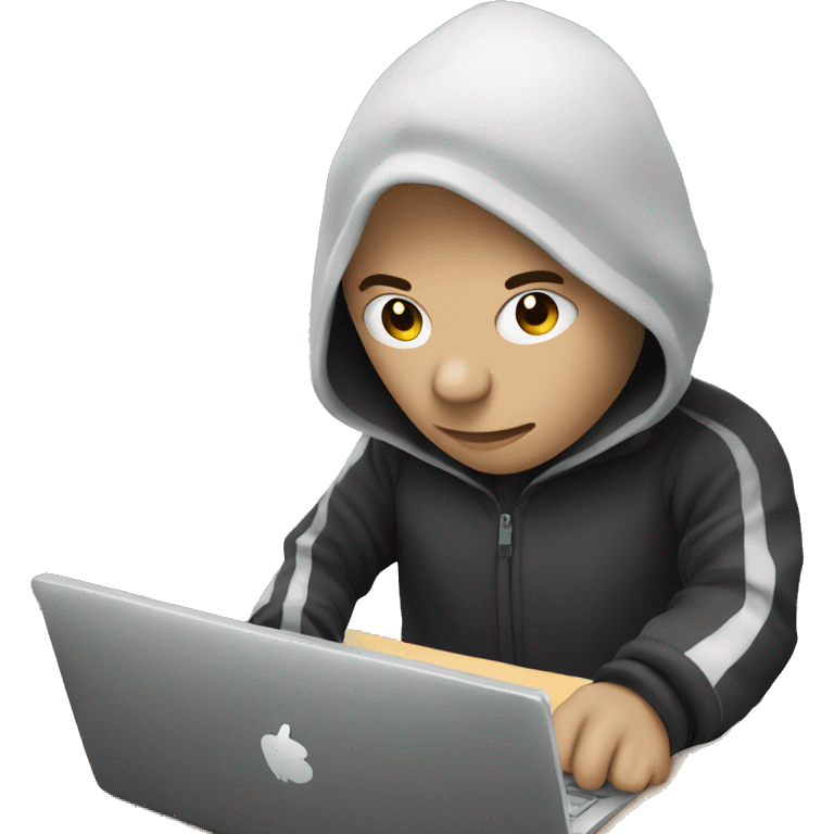 Hacker on computer emoji