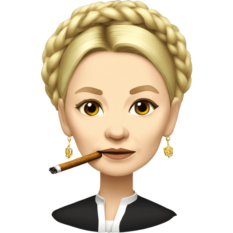 Yulia Tymoshenko smokes a cigarette  emoji