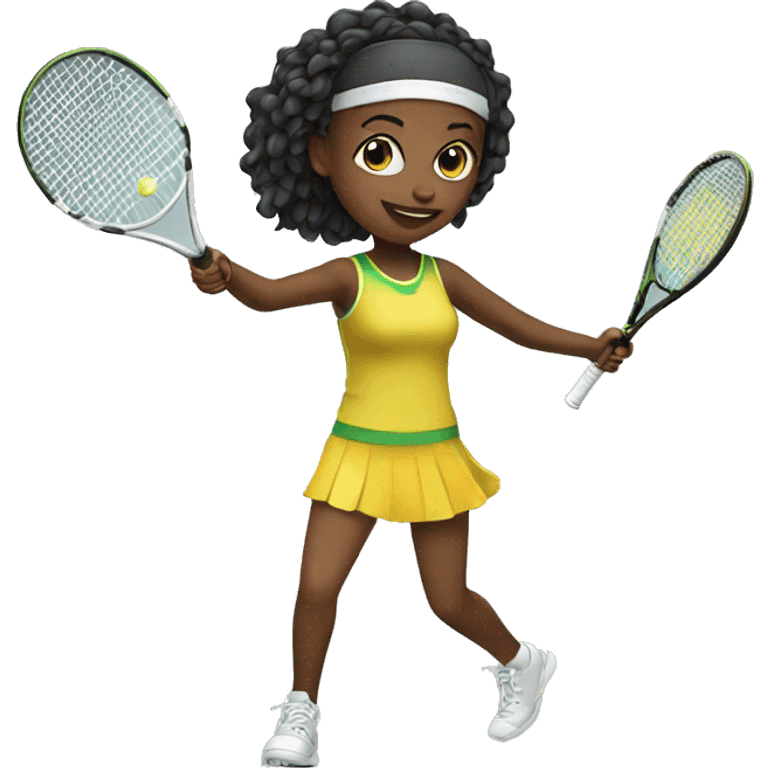 Girl playing tennis  emoji