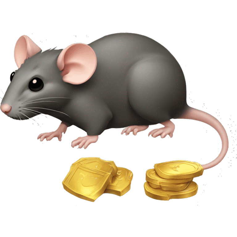 Rat avec de l'or emoji