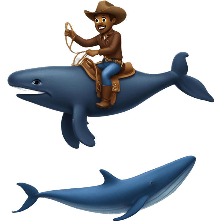 Cowboy riding a whale emoji