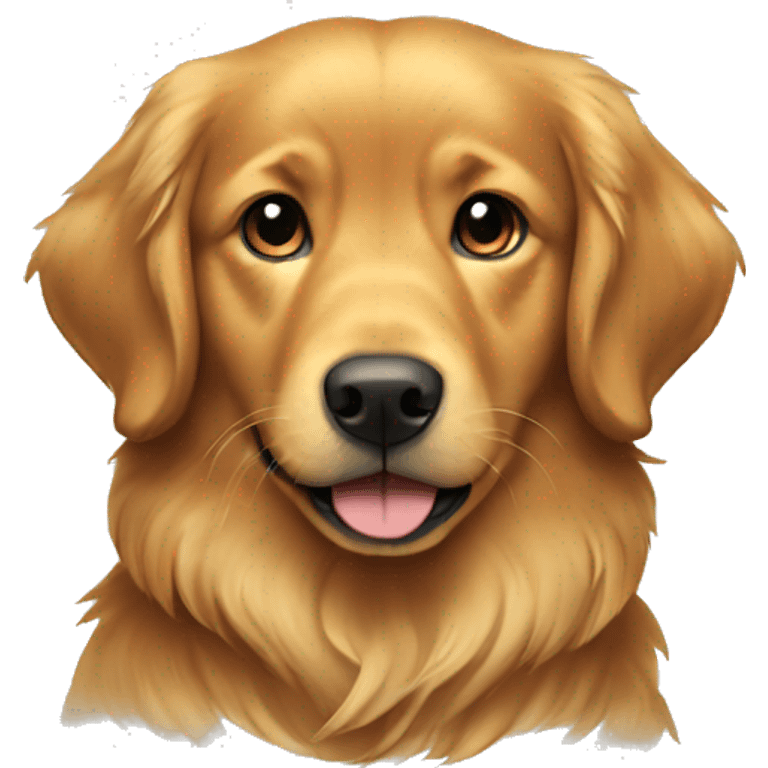 Dark Toasted golden retriever  emoji