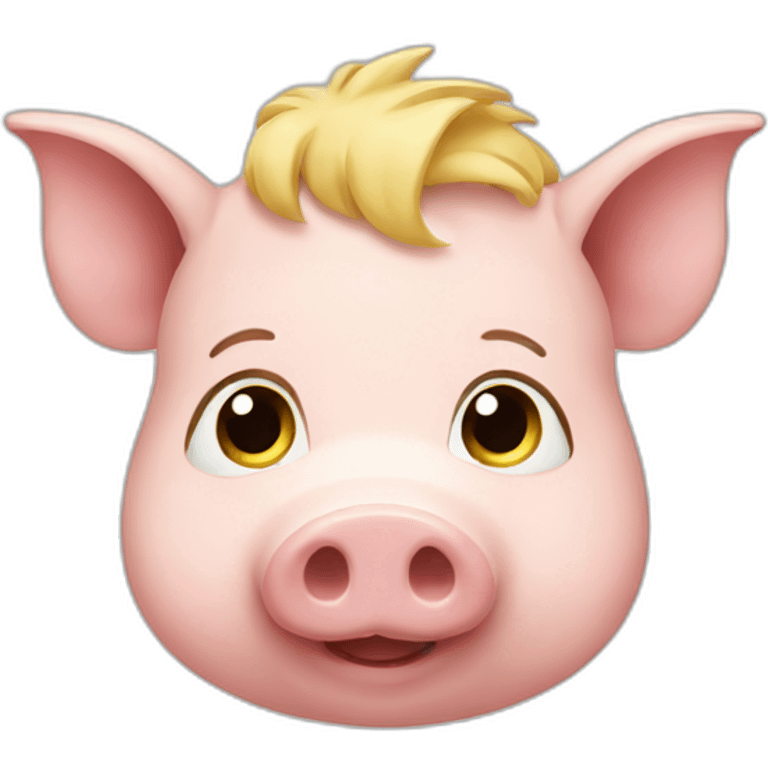 pig with blond hair emoji