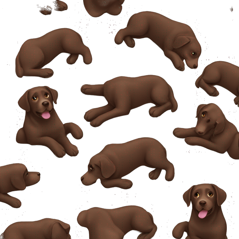 Chocolate labrador dog emoji