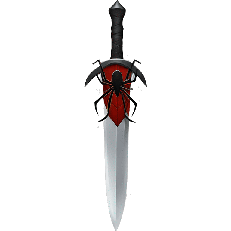 Dagger with spider web  emoji