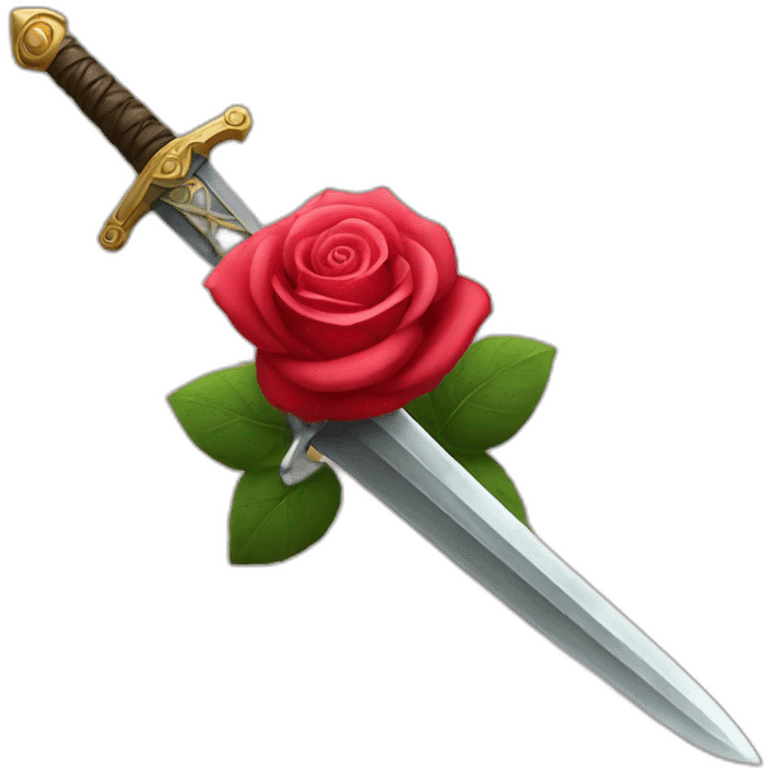 rose and sword crossed emoji