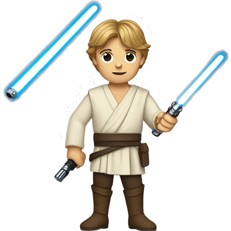 luke skywalker with lightsaber emoji