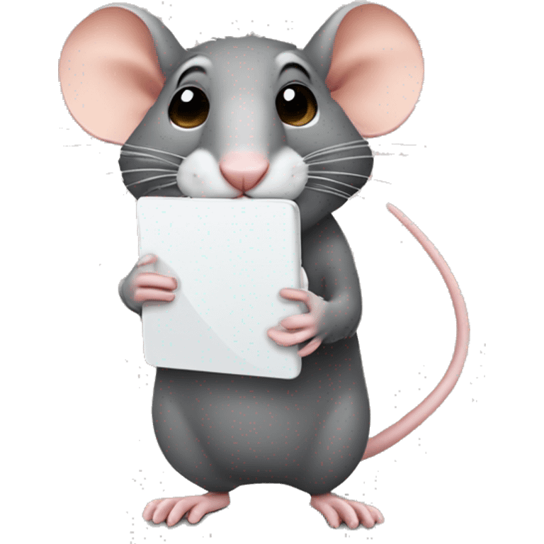 rat with ipad  emoji