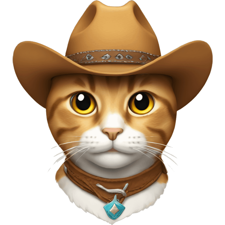 Cat with cowboy hat emoji