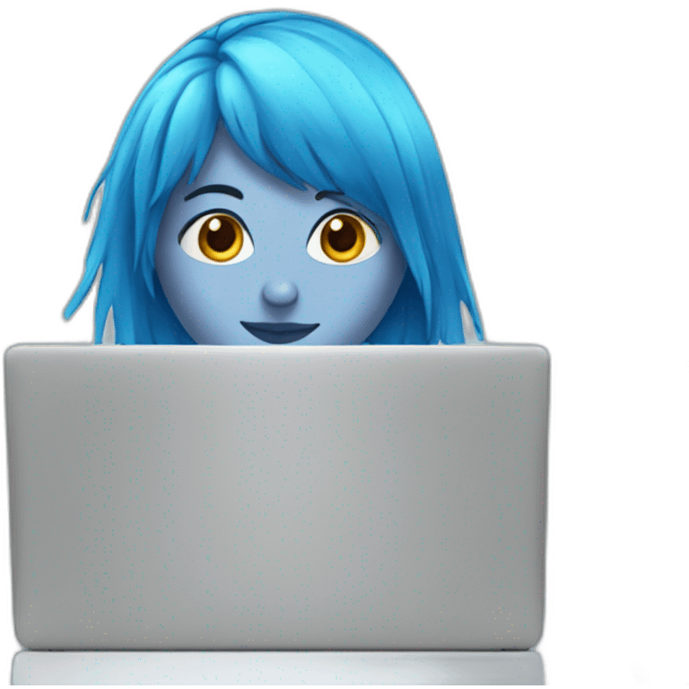 blue-hair-girl-laptop emoji