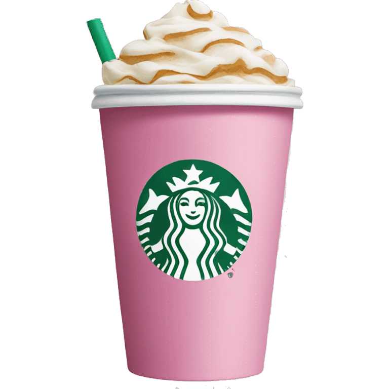 Pink Starbucks cup emoji