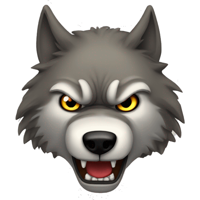 Angry wolf emoji