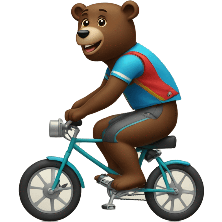 Kola bear riding bike  emoji