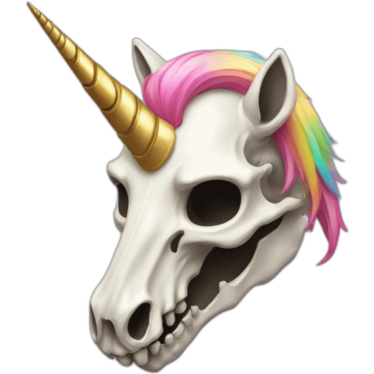 Unicorn skull emoji