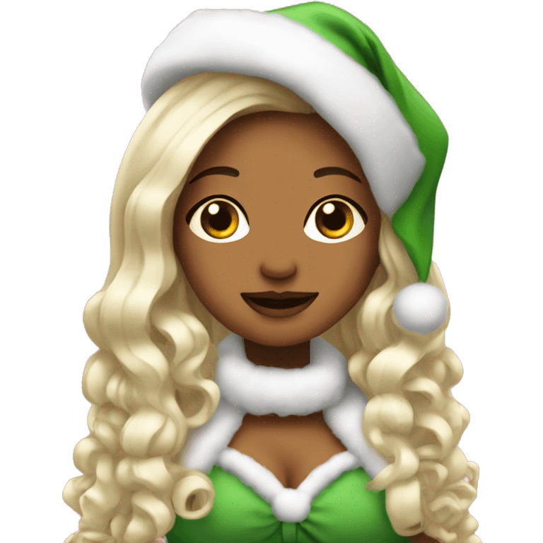 Cute coquette Christmas emoji