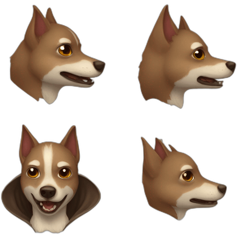 bat canine emoji