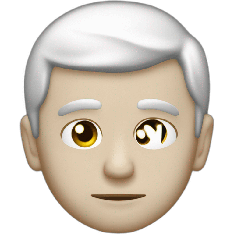 Macron avec le nez couvert de poudre blanche emoji