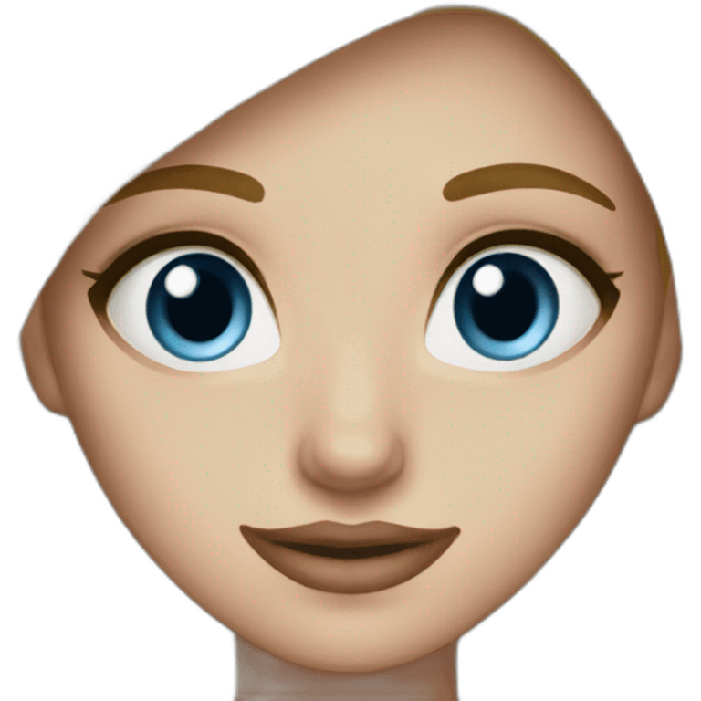 Blonde girl with blue eyes makeup artist emoji