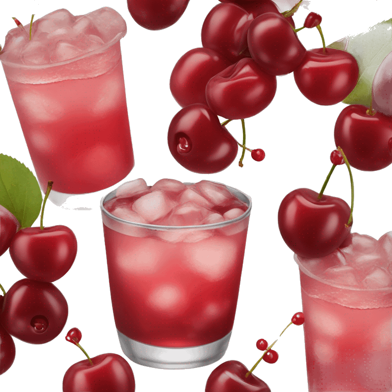 shirley temple drink with cherries  emoji