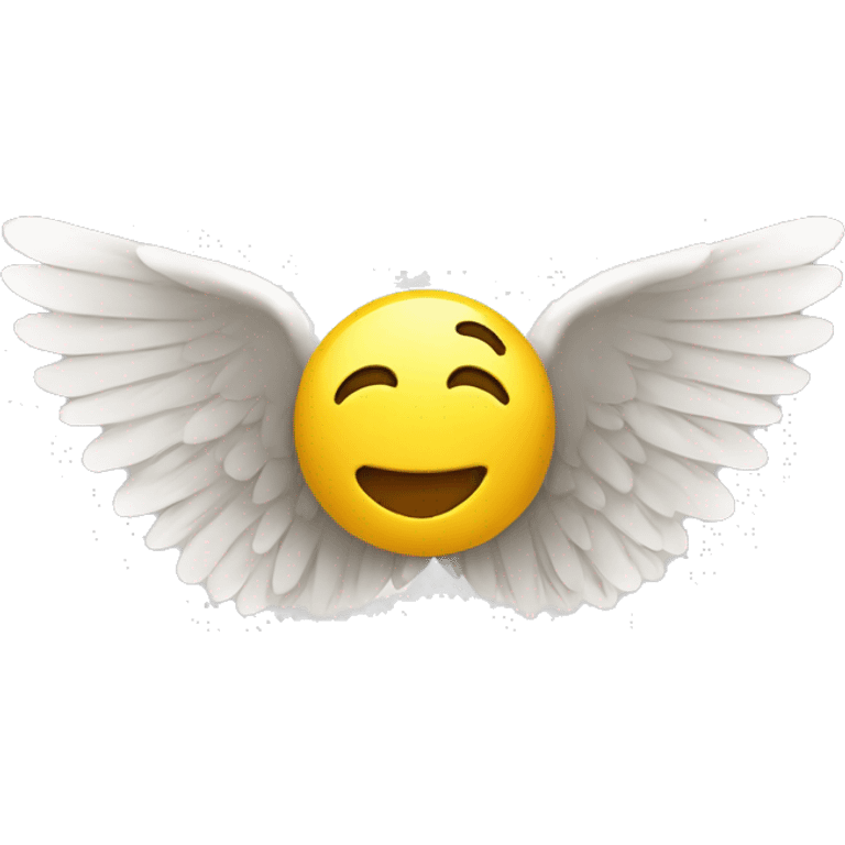 Smiley face winged liin emoji