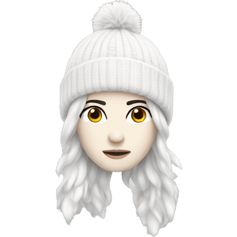 white winter beanie no person emoji