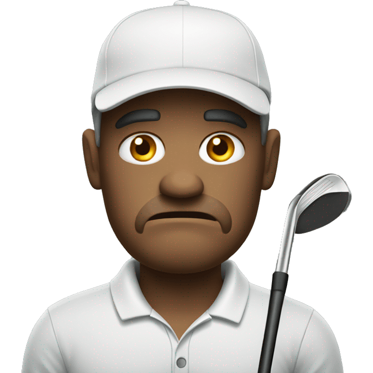 Grumpy golfer emoji