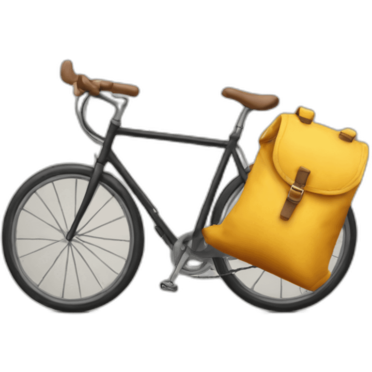 Cycle with bag emoji